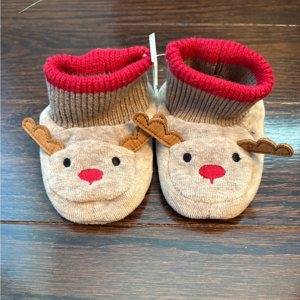 Adorable Reindeer Baby Booties